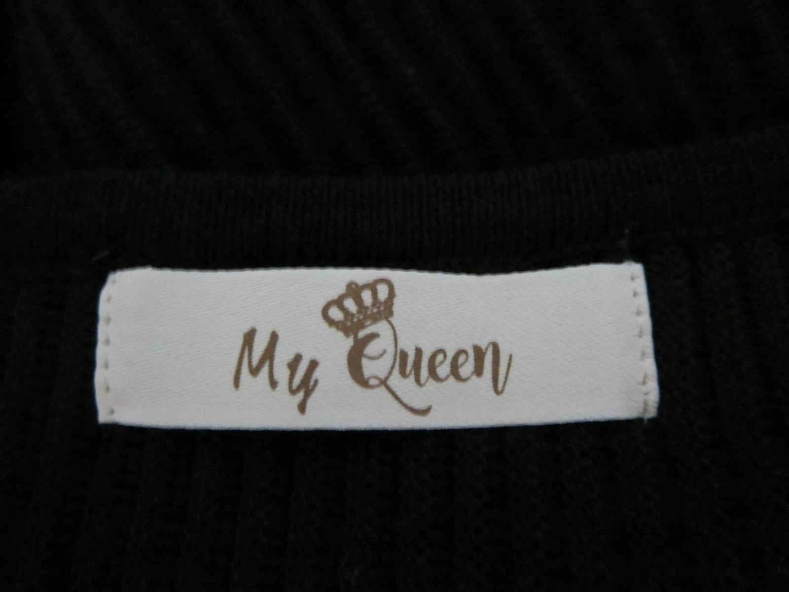 Crop top noir  à zip – My Queen (Taille 36/38) – photo 2